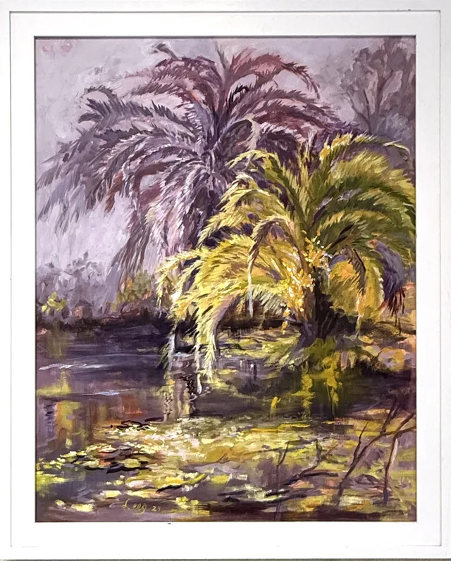 Best of Show – Palms in Yellow/Purple